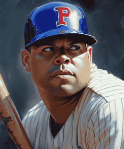 Baseball Star Pudge Rodriguez Diamond Painting