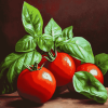 Basil and Tomato Harmony Diamond Painting