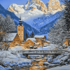 Bavarian Winter Landscapes Diamond Painting