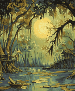 Bayou Fantasy Landscape Diamond Painting