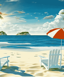 Beach Chairs Seaside Diamond Painting