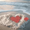 Beach Heart and Flower Seaside Diamond Painting