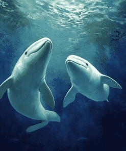 Beluga Whales Marine Animals Diamond Painting