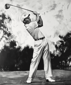 Ben Hogan Monochrome Golf Legend Diamond Painting