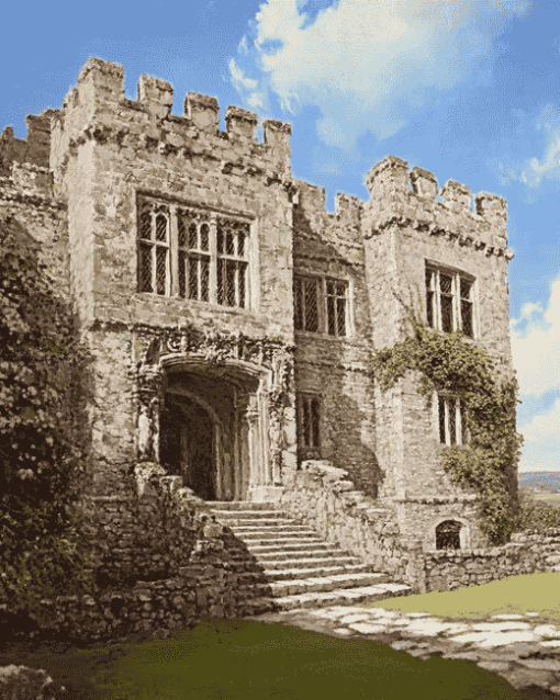 Berry Pomeroy Castle Tour Diamond Painting