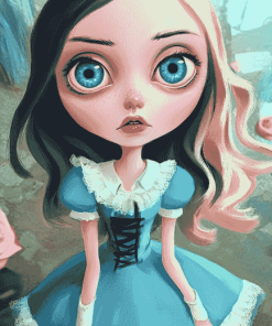 Big Eyed Alice Anime Diamond Painting