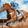 Big Red Secretariat Horses Diamond Painting