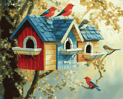 Bird Cages Diamond Painting