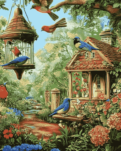 Bird House Gardens by Ciro Marchetti Diamond Painting