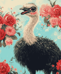 Bird and Ostrich Floral Diamond Painting