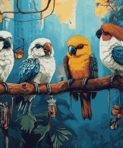 Birds Of The City Diamond Painting