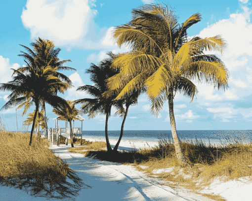 Biscayne Florida Beach Diamond Painting