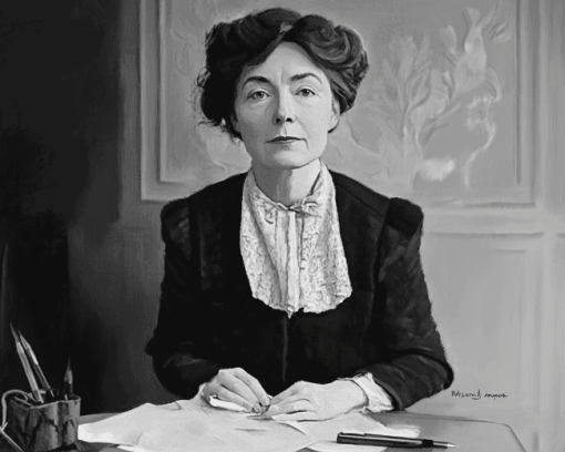 Black And White Emmeline Pankhurst Diamond Painting