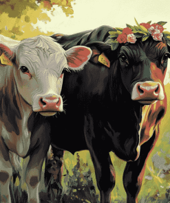 Black Calf Diamond Painting