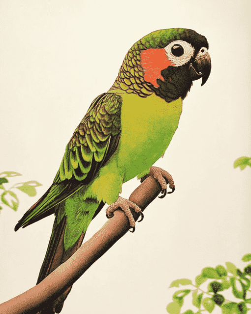 Black Capped Conure Parrot Diamond Painting