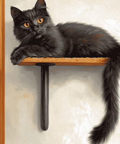 Black Cat Wall Scene Diamond Painting