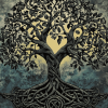 Black Celtic Tree Diamond Painting