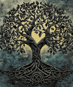 Black Celtic Tree Diamond Painting