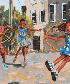 Black Children Playing Diamond Painting