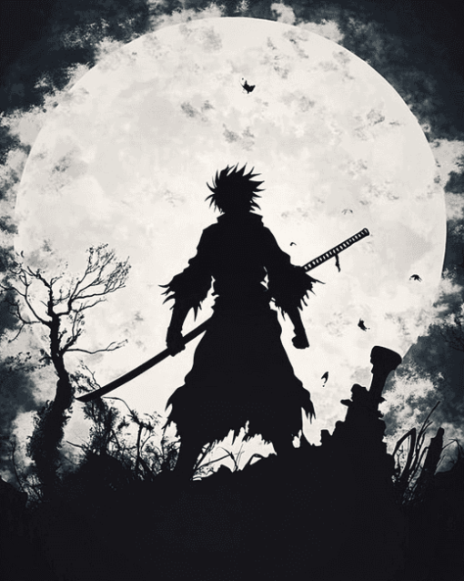 Black Clover Yami Moonlit Silhouette Diamond Painting