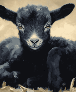 Black Goat Animals Diamond Painting