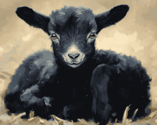 Black Goat Animals Diamond Painting