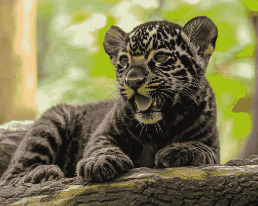 Black Jaguar Diamond Painting