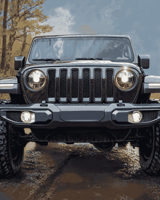 Black Jeep Offroad Diamond Painting