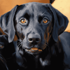 Black Labrador Puppy Diamond Painting