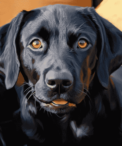 Black Labrador Puppy Diamond Painting