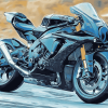 Black Motorbike Engines Diamond Painting