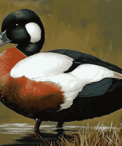 Black Paradise Shelduck Art Diamond Painting