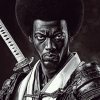 Black Samurai Warrior Diamond Painting