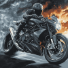 Black Streetfighter Motors Diamond Painting