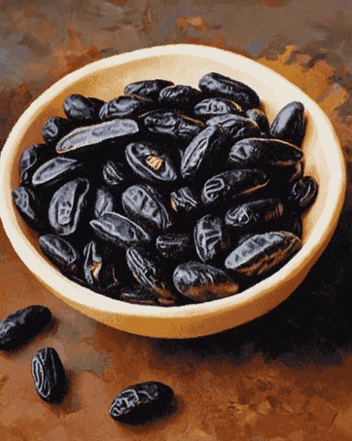 Black Tonka Beans Food Diamond Painting