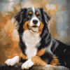 Black Tri Shepherd Dog Diamond Painting