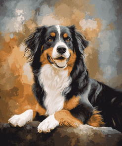 Black Tri Shepherd Dog Diamond Painting