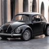 Black Vw Fastback Car Diamond Painting