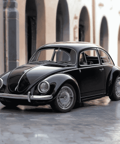 Black Vw Fastback Car Diamond Painting