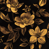 Black and Gold Floral Diamond Painting