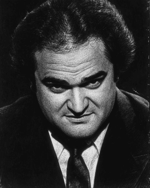 Black and White Jim Belushi Diamond Painting