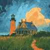 Block Island Southeast Lighthouse Diamond Painting