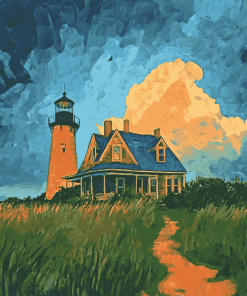 Block Island Southeast Lighthouse Diamond Painting