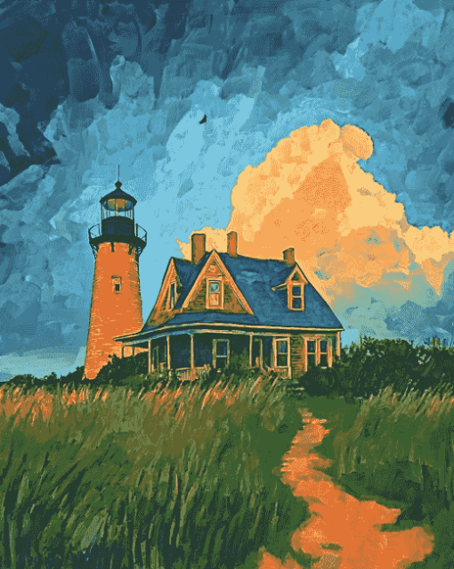 Block Island Southeast Lighthouse Diamond Painting