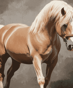 Blonde Pony Draft Horse Diamond Painting