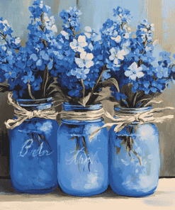 Blossom Blue Flowers Diamond Painting