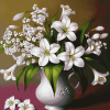 Blossoming Lilies in Jug Diamond Painting