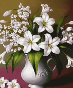 Blossoming Lilies in Jug Diamond Painting