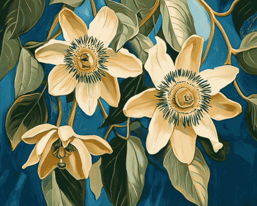 Blossoming Passionflower Diamond Painting