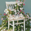 Blossoming Roses Chair Diamond Painting